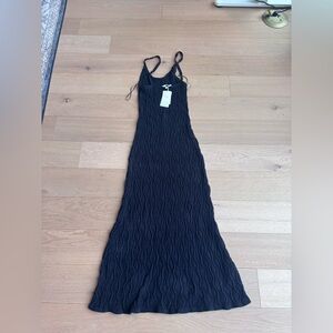 Mango Black Knit Maxi Dress
